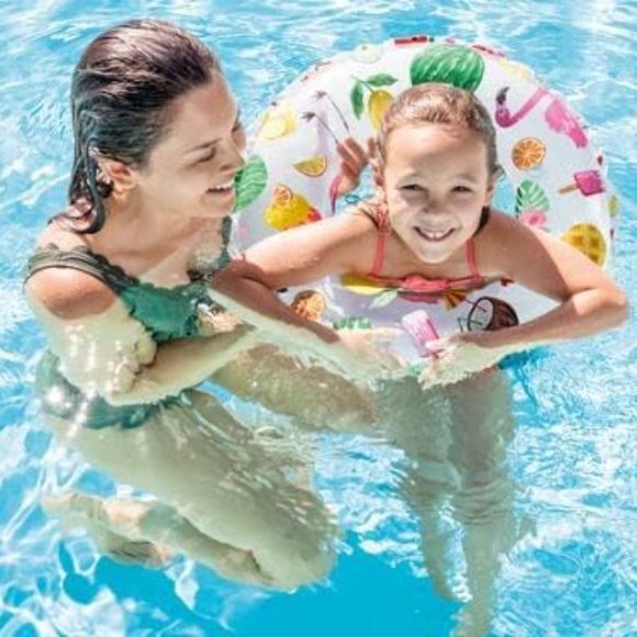 Intex Lively Print Swim Rings, Pack of 3, Assorted Tubes for Pool, River or Lake - Picture 3 of 4